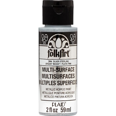 Folkart FolkArt Metallic Sterling Silver Hobby Paint 2 oz 2964